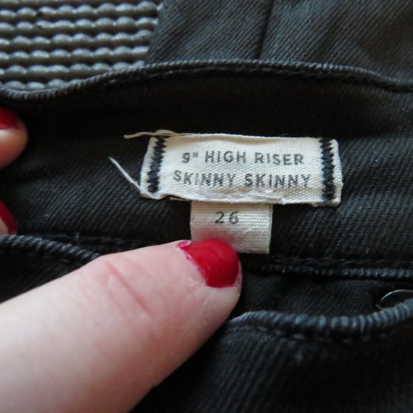 MADEWELL 9" High Rise Skinny Skinny Coated Edition Jeans - Size 26 - Picture 5 of 13
